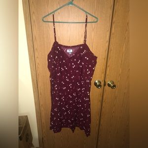Old navy xxl red shirt dress floral